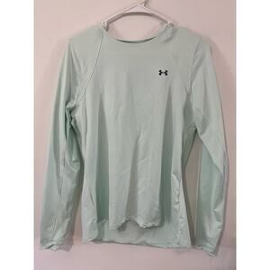 Under Armour Women's Mint Green Cold Gear Fitted Medium M Long Sleeve Shirt Top